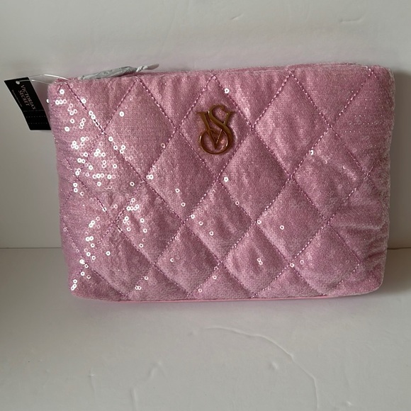 Victoria's Secret Bags Victorias Secret Cosmetic Bag Pink Bling